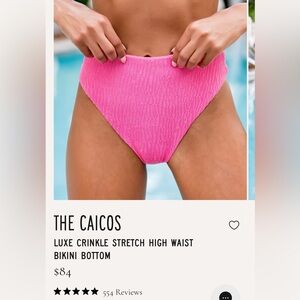 Kenny Flowers Pink Luxe Crinkle Bikini Bottom